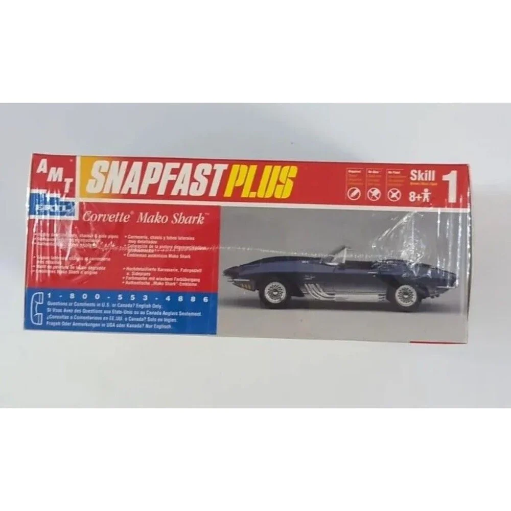 AMT SnapFast Plus 1:25 scale Corvette Mako Shark Model Kit #6133 Factory SEALED